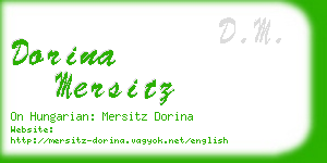 dorina mersitz business card